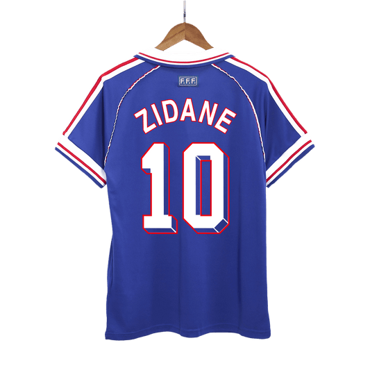 Retro ZIDANE #10 Men's France World Cup 1998 Home Soccer Jersey