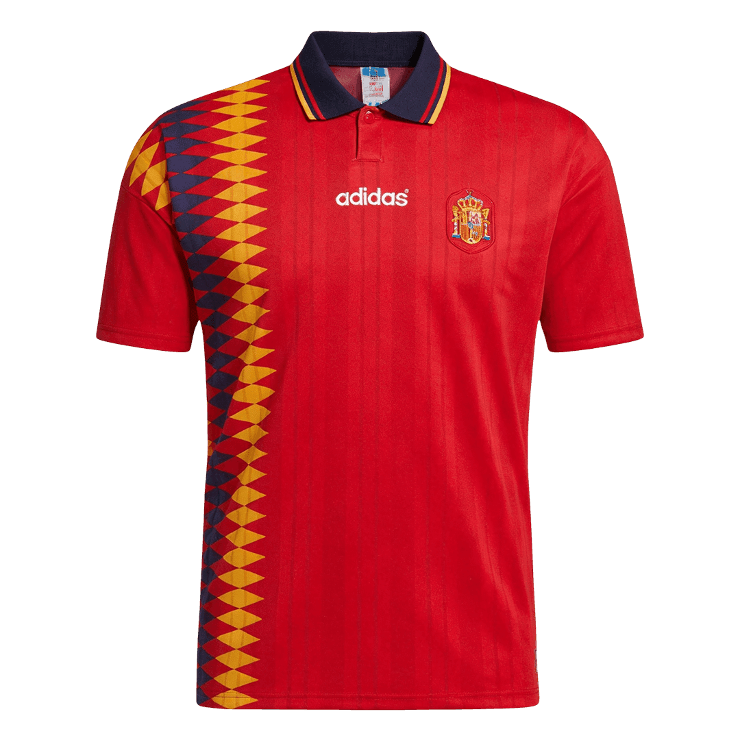 Retro Men's Spain 1994 Home Soccer Jersey