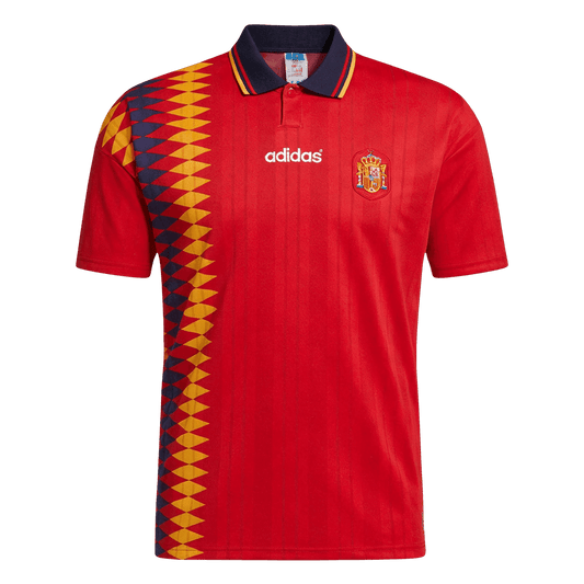 Retro Men's Spain 1994 Home Soccer Jersey