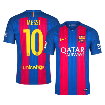 Retro MESSI #10 Men's Barcelona 2016/17 Home Soccer Jersey