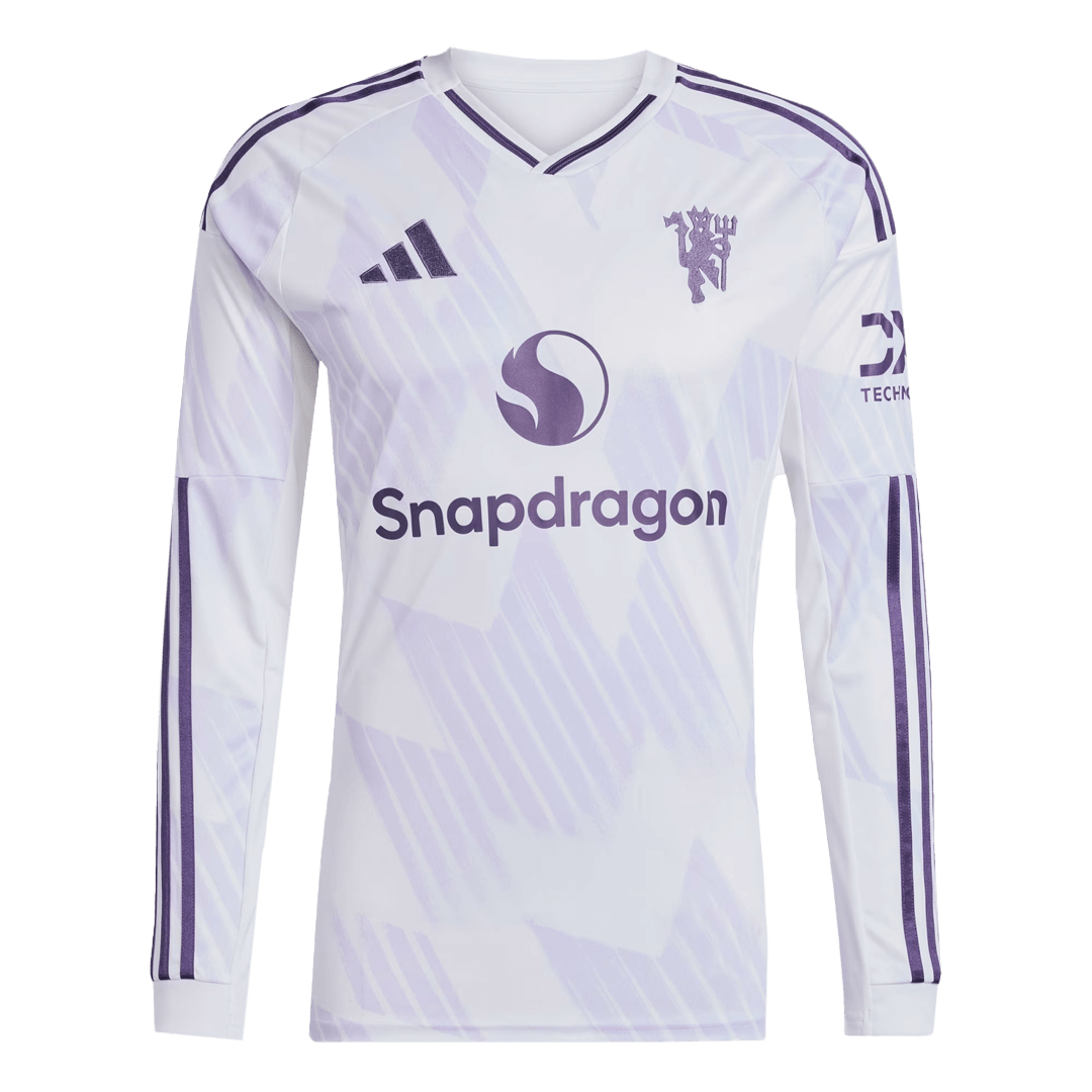 Men's Manchester United 2025/26 Away Long Sleeve Soccer Jersey