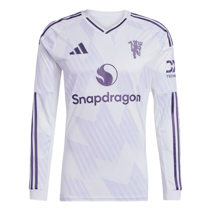 Men's Manchester United 2025/26 Away Long Sleeve Soccer Jersey