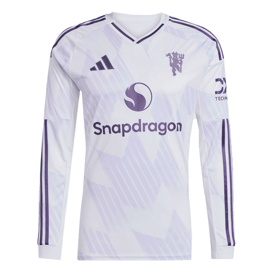 Men's Manchester United 2025/26 Away Long Sleeve Soccer Jersey