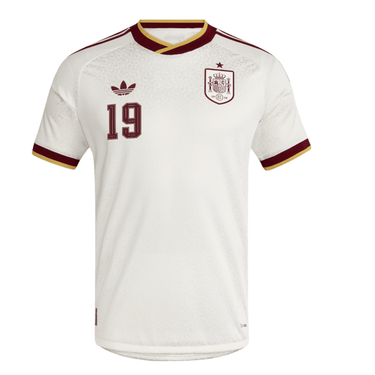 LAMINE YAMAL #19 Men's Spain World Cup 2026 Player Version Away Soccer Jersey - Slim Fit