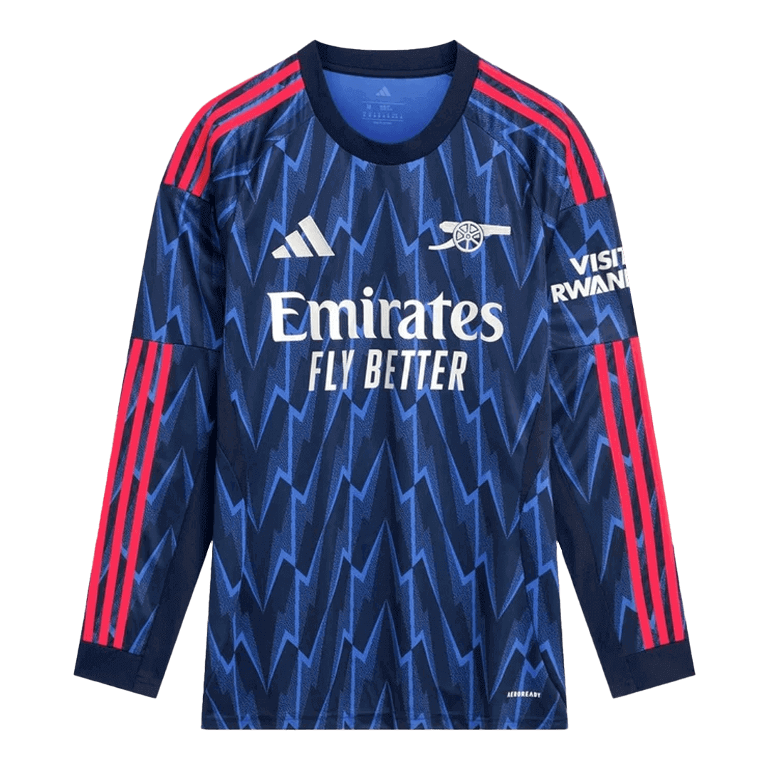 Men's Arsenal 2025/26 Away Long Sleeve Soccer Jersey