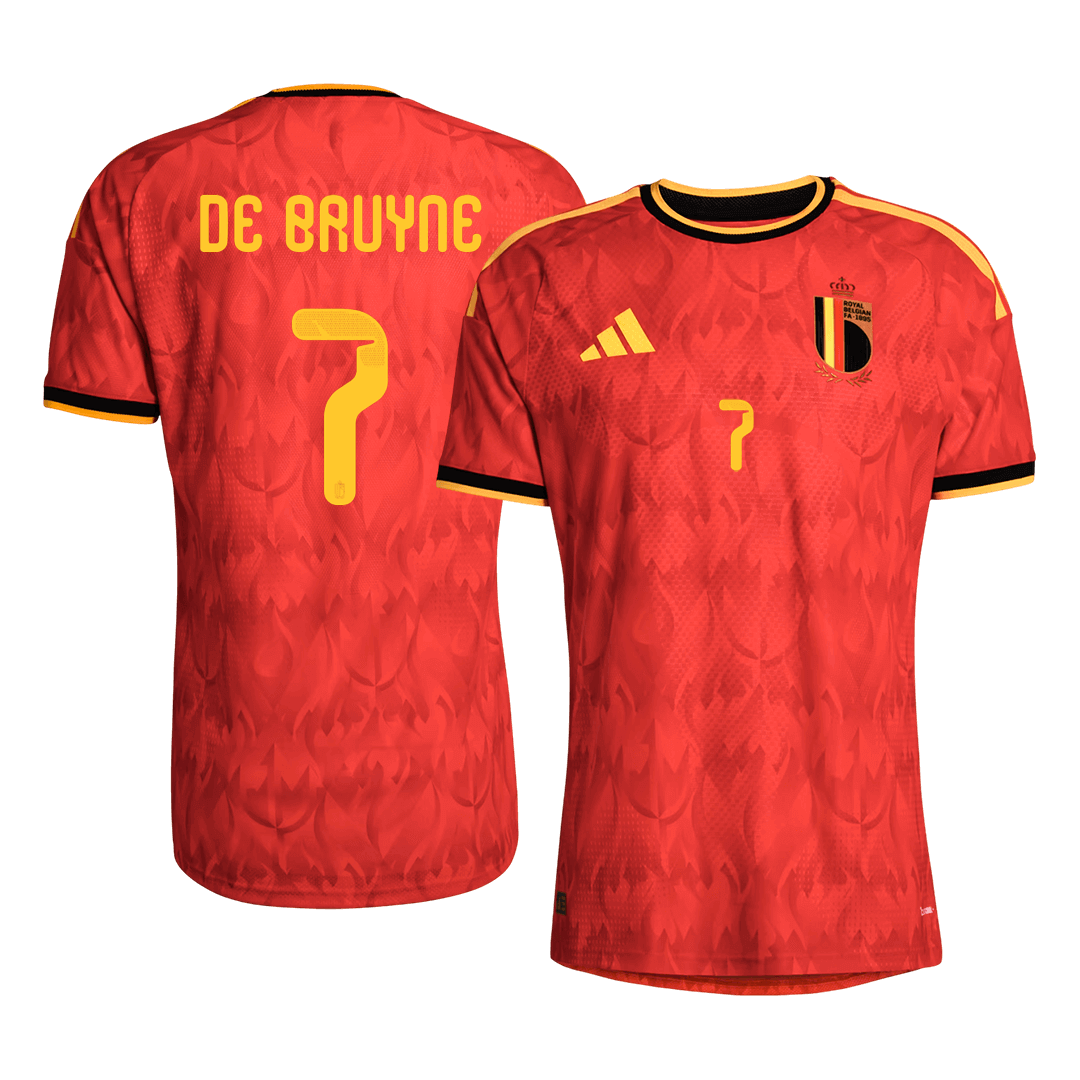 DE BRUYNE #7 Men's Belgium World Cup 2026 Player Version Home Soccer Jersey - Slim Fit