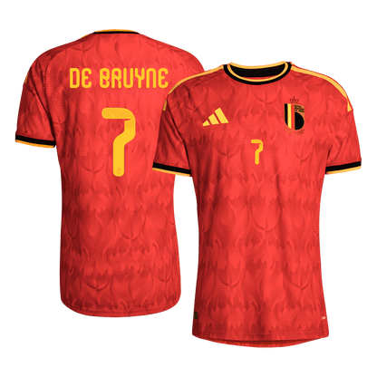 DE BRUYNE #7 Men's Belgium World Cup 2026 Player Version Home Soccer Jersey - Slim Fit