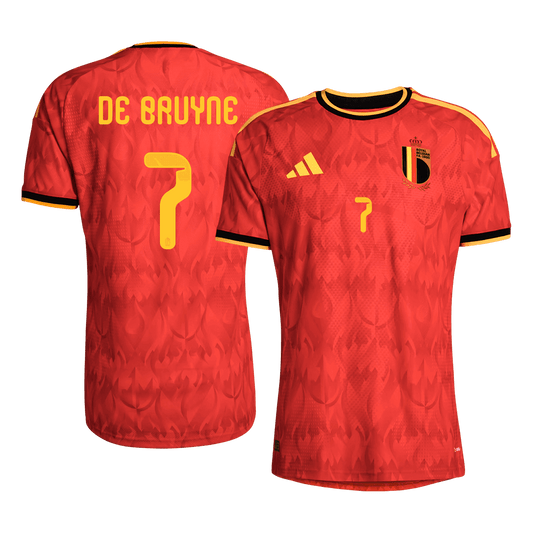 DE BRUYNE #7 Men's Belgium World Cup 2026 Player Version Home Soccer Jersey - Slim Fit
