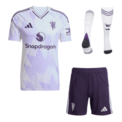 Men's Manchester United 2025/26 Away Soccer Jersey Full Kit