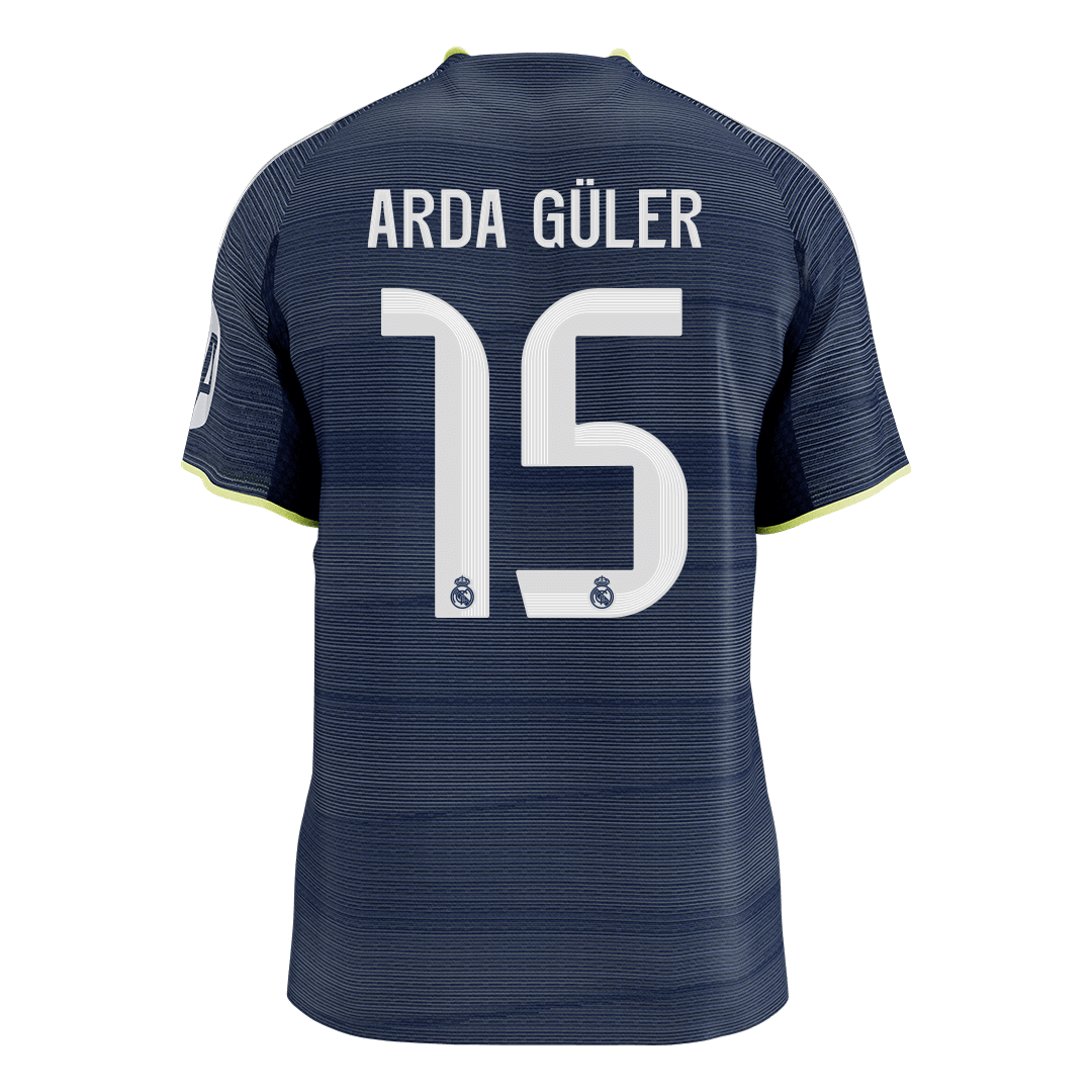 ARDA GÜLER #15 Men's Real Madrid 2025/26 Player Version Away Soccer Jersey - Slim Fit [PREMIUM]