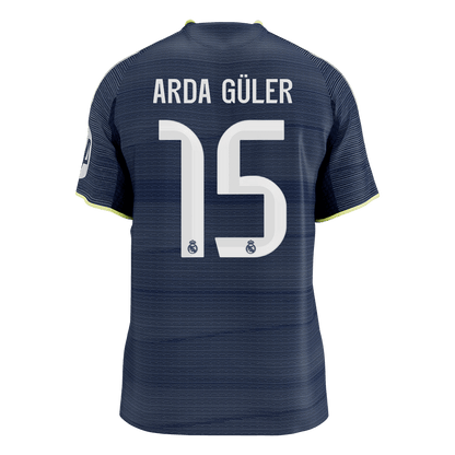 ARDA GÜLER #15 Men's Real Madrid 2025/26 Player Version Away Soccer Jersey - Slim Fit [PREMIUM]