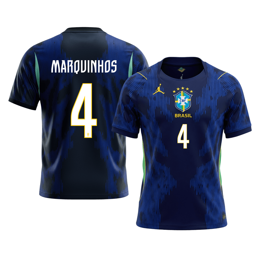MARQUINHOS #4 Men's Brazil World Cup 2026 Away Soccer Jersey