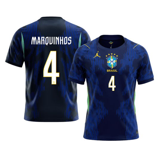 MARQUINHOS #4 Men's Brazil World Cup 2026 Away Soccer Jersey