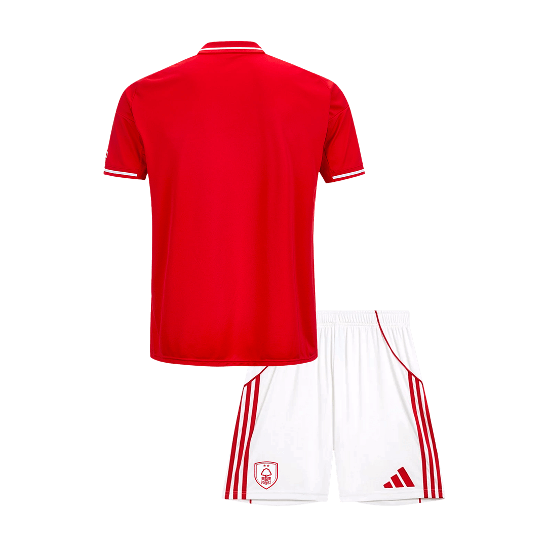 Kid's Nottingham Forest 2025/26 Home Soccer Jersey Kit