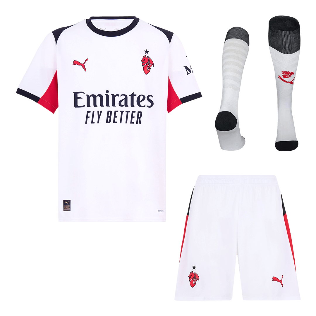 Men's AC Milan 2025/26 Away Soccer Jersey Full Kit