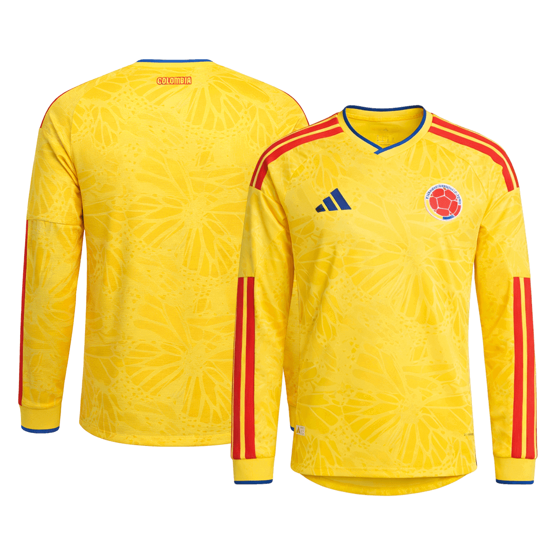 Men's Colombia World Cup 2026 Home Long Sleeve Soccer Jersey
