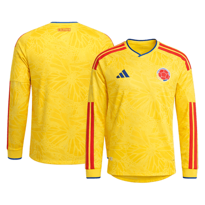Men's Colombia World Cup 2026 Home Long Sleeve Soccer Jersey
