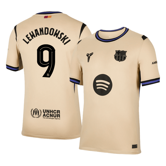 LEWANDOWSKI #9 Men's Barcelona UCL 2025/26 Away Soccer Jersey