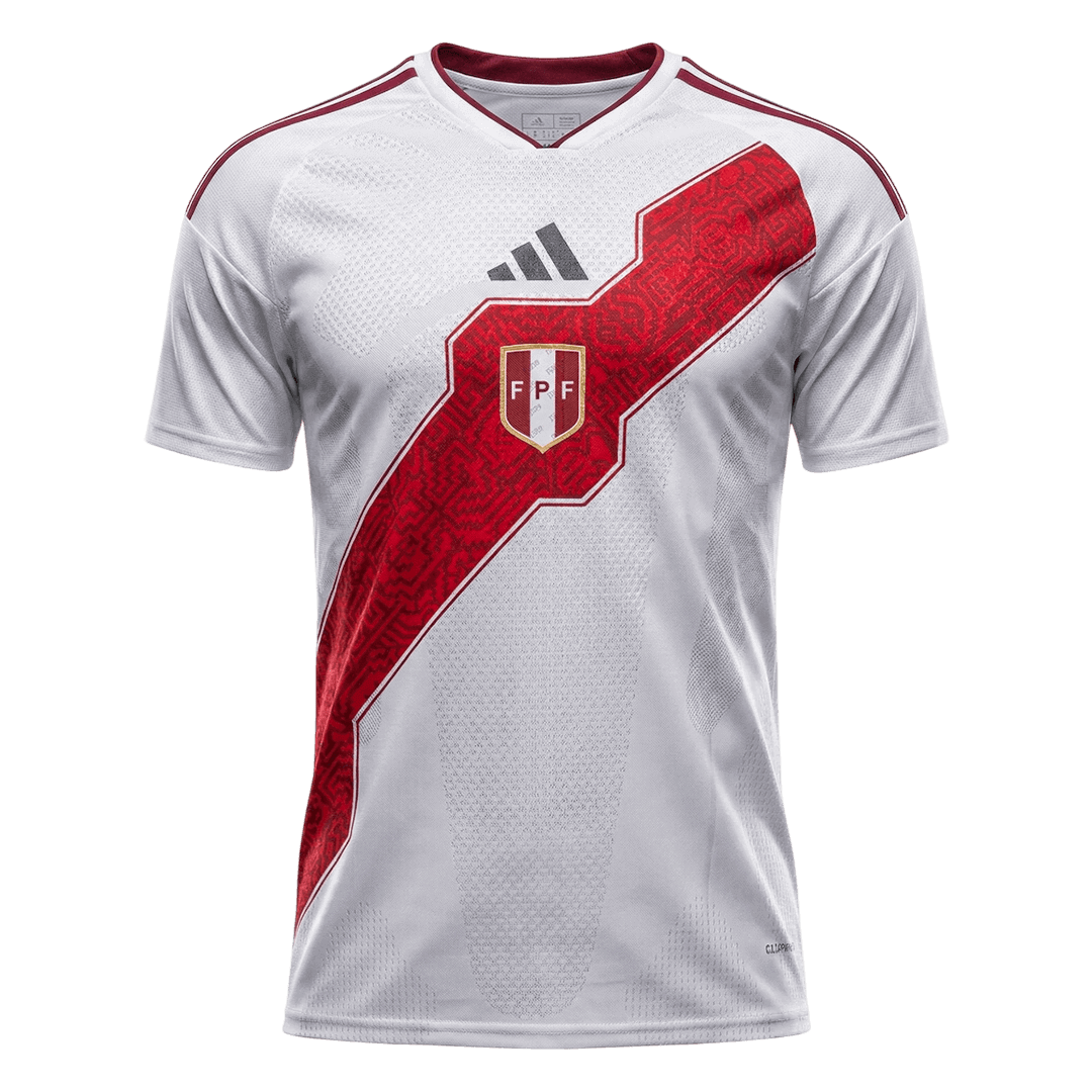 Men's Peru World Cup 2026 Player Version Home Soccer Jersey - Slim Fit