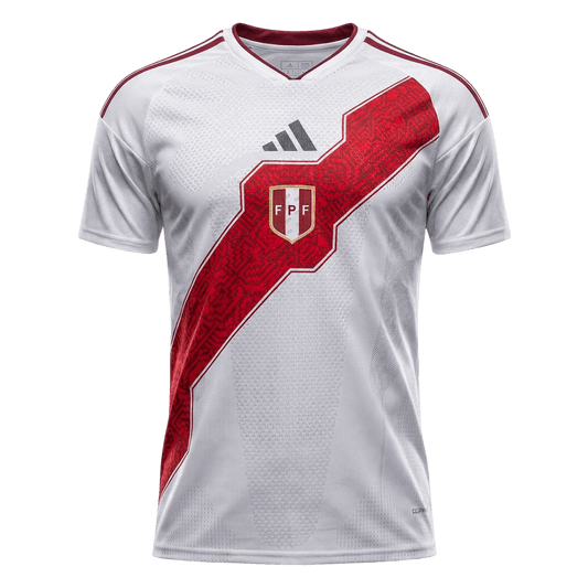 Men's Peru World Cup 2026 Player Version Home Soccer Jersey - Slim Fit