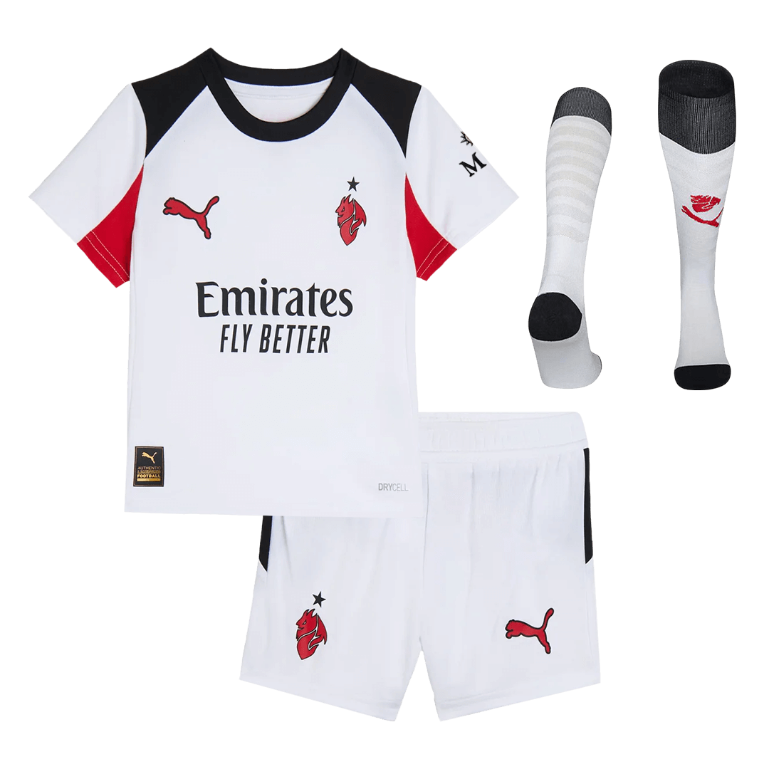 Kid's AC Milan 2025/26 Away Soccer Jersey Full Kit