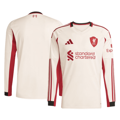 Men's Liverpool 2025/26 Away Long Sleeve Soccer Jersey