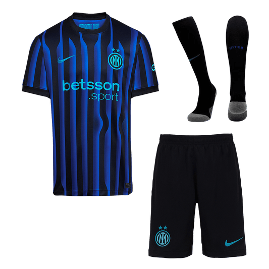 Men's Inter Milan 2025/26 Home Soccer Jersey Full Kit
