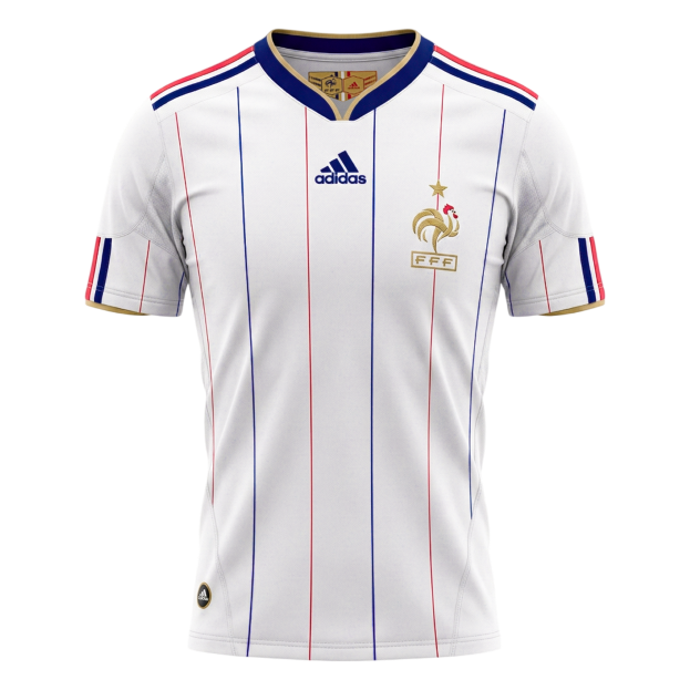 Retro Men's France 2010 Away Soccer Jersey