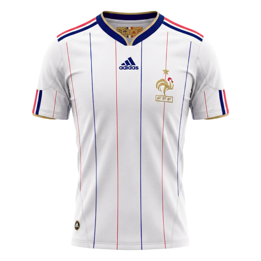 Retro Men's France 2010 Away Soccer Jersey