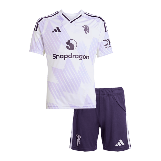 Kid's Manchester United 2025/26 Away Soccer Jersey Kit