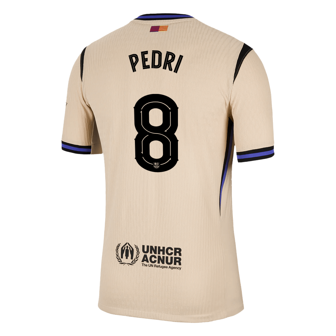 PEDRI #8 Men's Barcelona UCL 2025/26 Player Version Away Soccer Jersey - Slim Fit