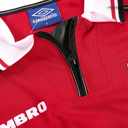 Retro Men's Manchester United 1998/99 Home Long Sleeve Soccer Jersey