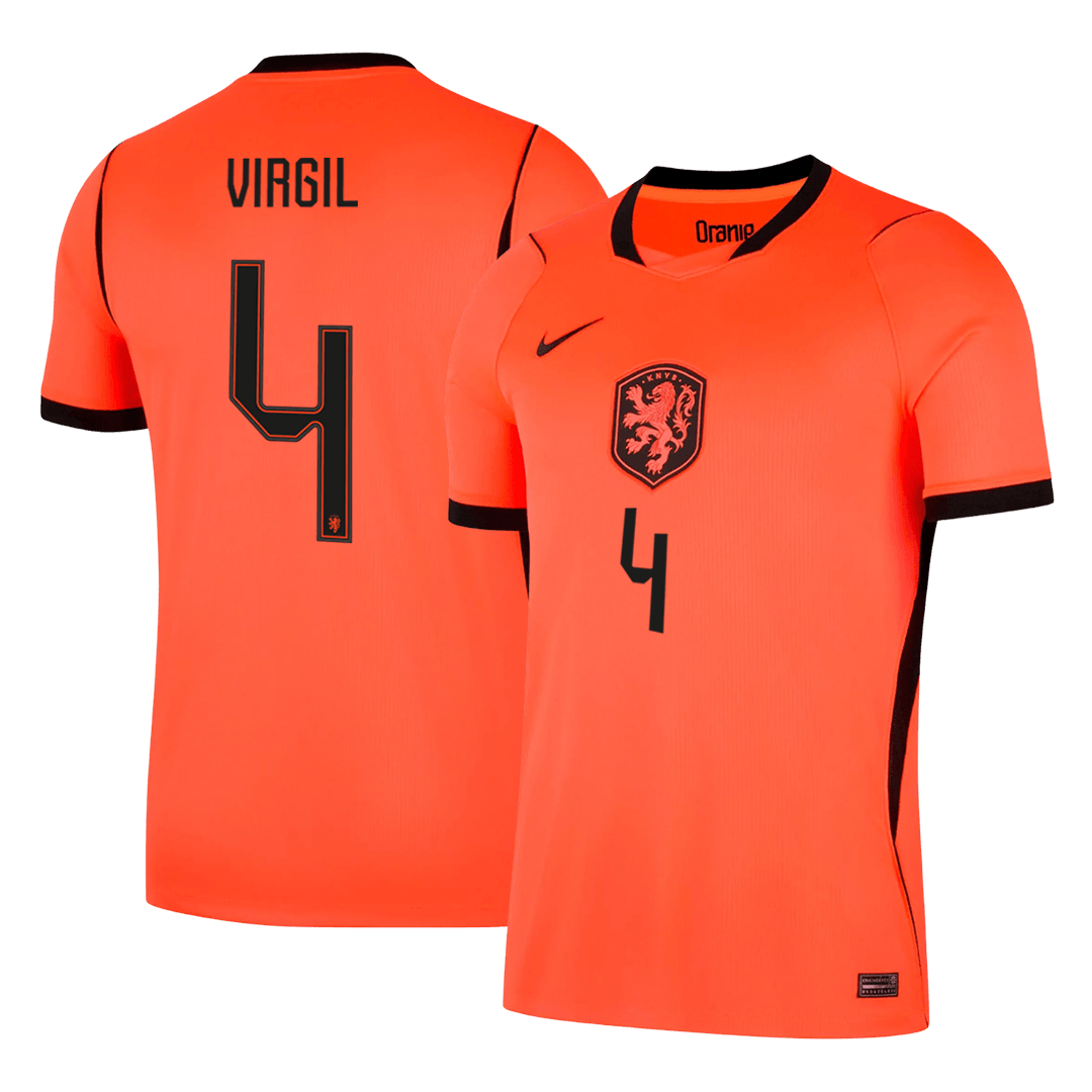 VIRGIL #4 Men's Netherlands World Cup 2026 Home Soccer Jersey