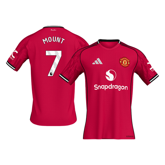 MOUNT #7 Men's Manchester United 2025/26 Home Soccer Jersey [PREMIUM]