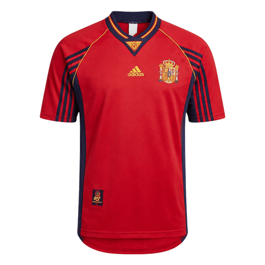 Retro Men's Spain 1998 Home Soccer Jersey