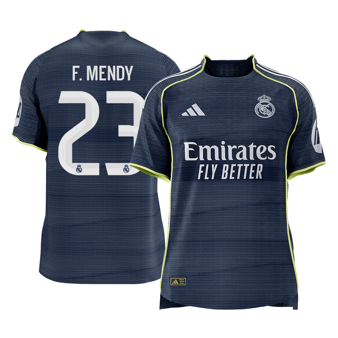 F.MENDY #23 Men's Real Madrid 2025/26 Player Version Away Soccer Jersey - Slim Fit [PREMIUM]