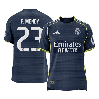 F.MENDY #23 Men's Real Madrid 2025/26 Player Version Away Soccer Jersey - Slim Fit [PREMIUM]