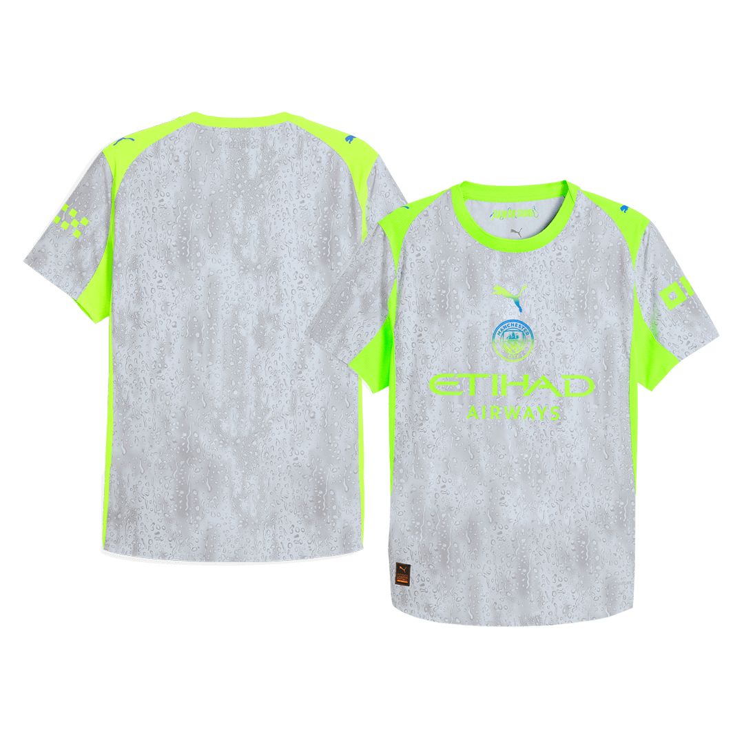 Men's Manchester City 2025/26 Player Version Third Away Soccer Jersey - Slim Fit