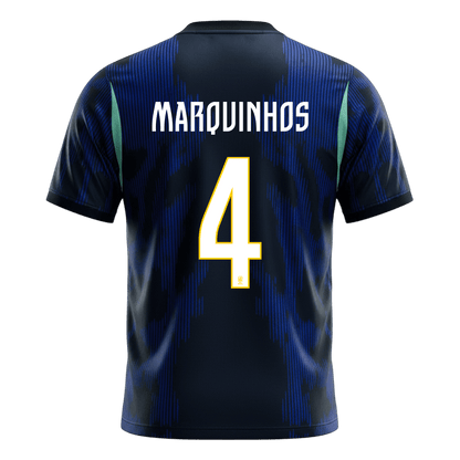 MARQUINHOS #4 Men's Brazil World Cup 2026 Away Soccer Jersey