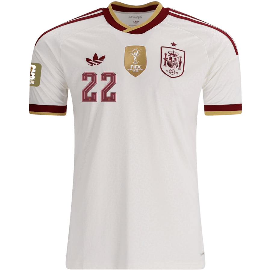 CUBARSÍ #22 Men's Spain World Cup 2026 Player Version Champion Edition Away Soccer Jersey