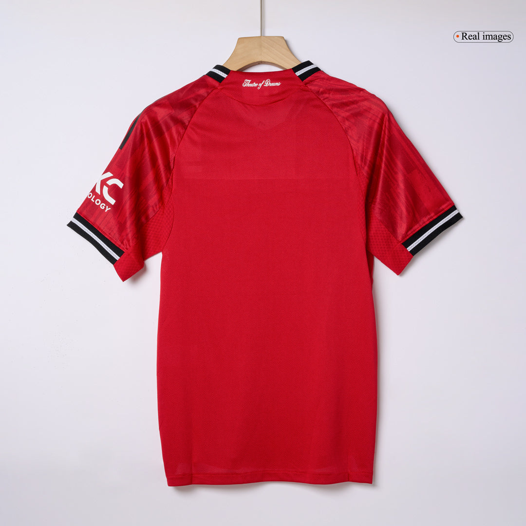 Men's Manchester United 2025/26 Player Version Home Soccer Jersey - Slim Fit