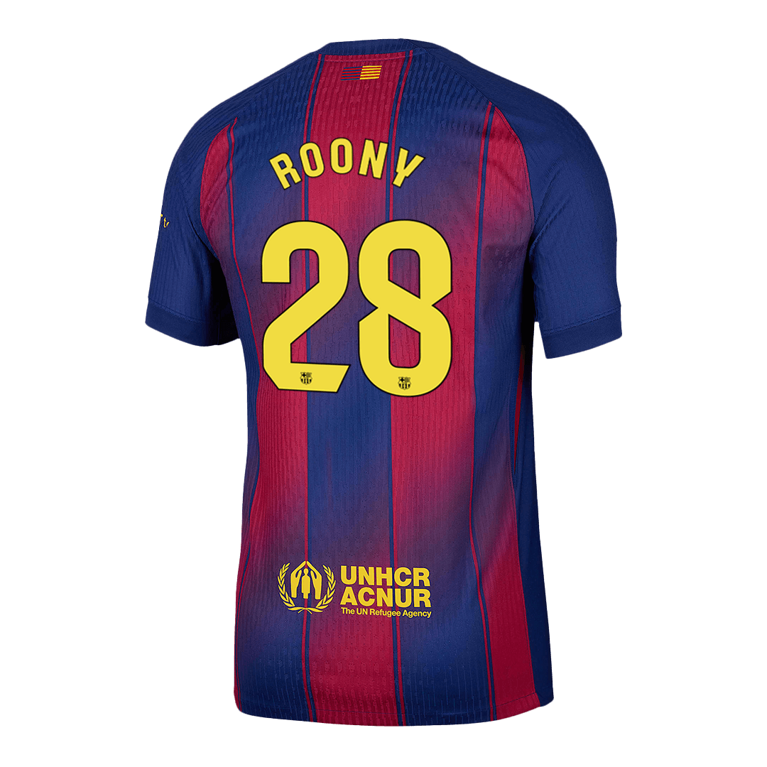 ROONY #28 Men's Barcelona 2025/26 Player Version Home Soccer Jersey - Slim Fit