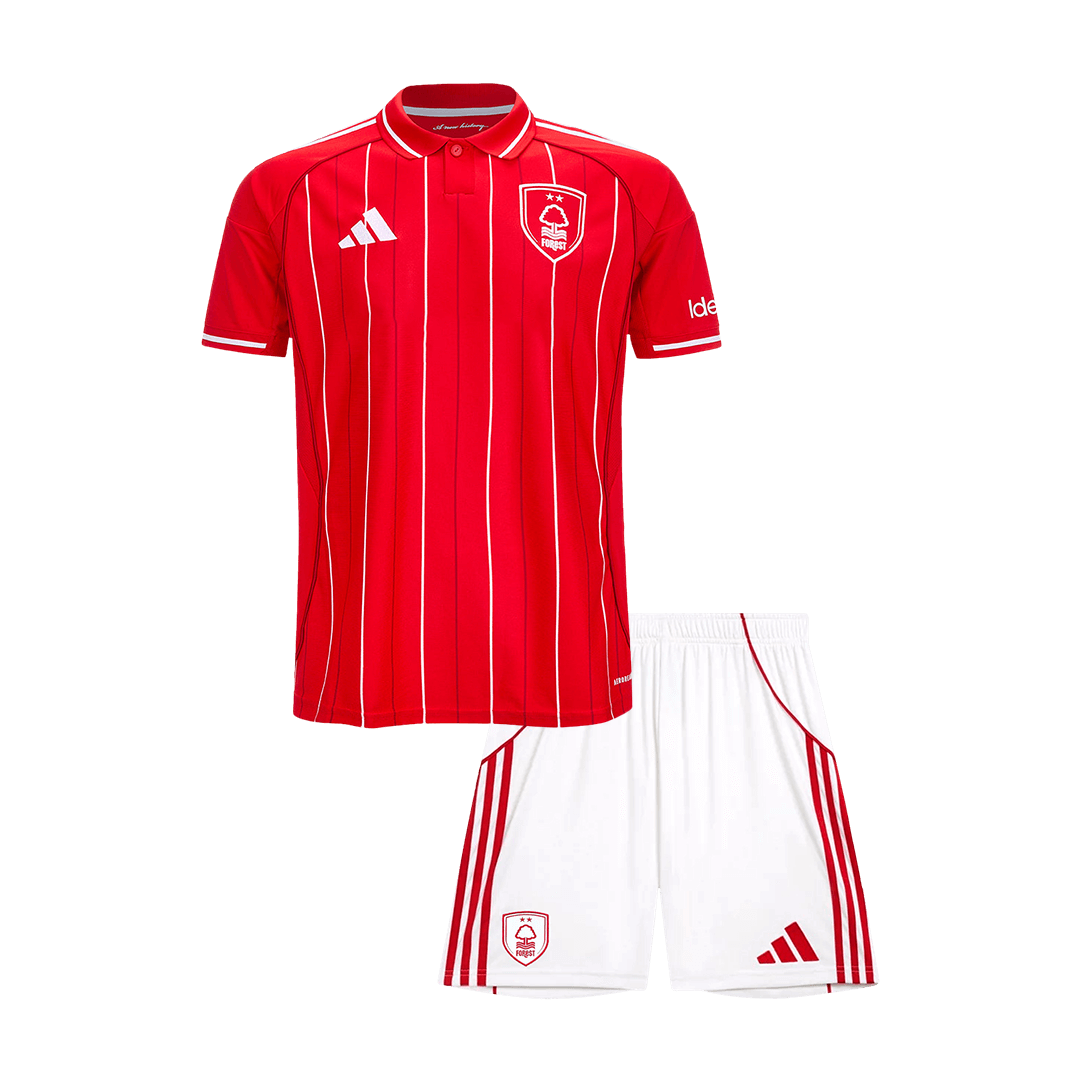 Kid's Nottingham Forest 2025/26 Home Soccer Jersey Kit