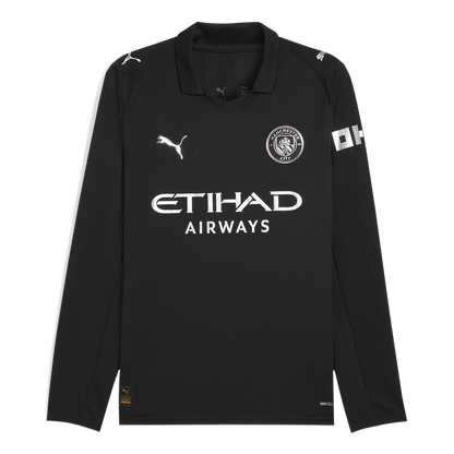 Men's Manchester City 2025/26 Away Long Sleeve Soccer Jersey