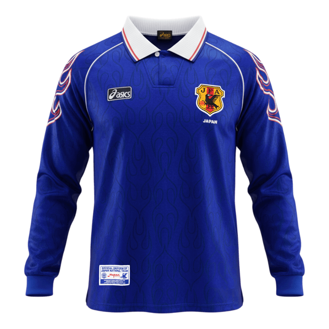 Retro Men's Japan World Cup 1998 Home Long Sleeve Soccer Jersey