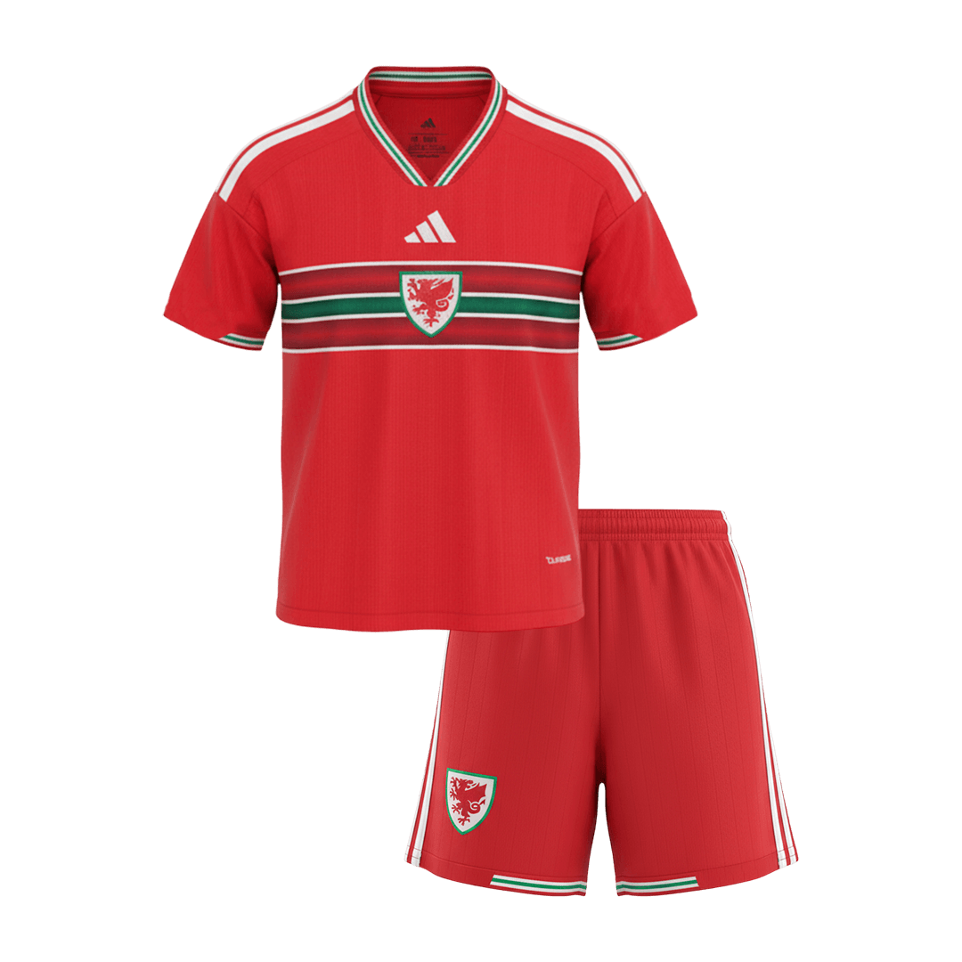 Kid's Wales World Cup 2026 Home Soccer Jersey Kit