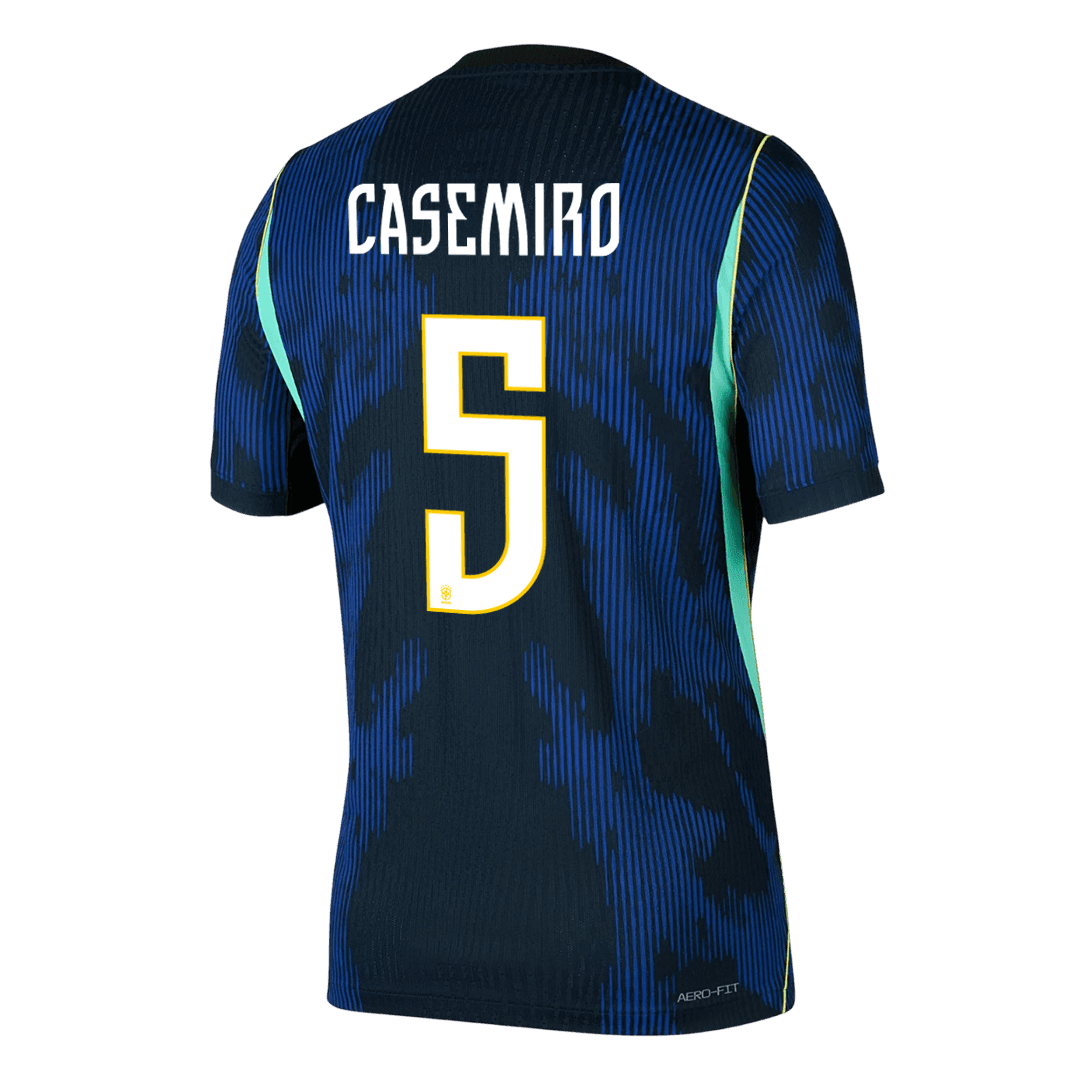 CASEMIRO #5 Men's Brazil World Cup 2026 Player Version Away Soccer Jersey - Slim Fit