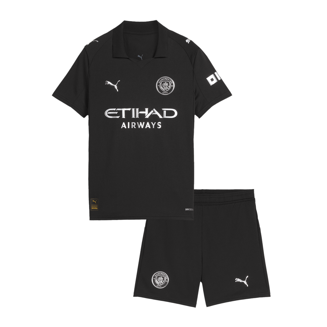 Kid's Manchester City 2025/26 Away Soccer Jersey Kit