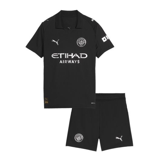 Kid's Manchester City 2025/26 Away Soccer Jersey Kit