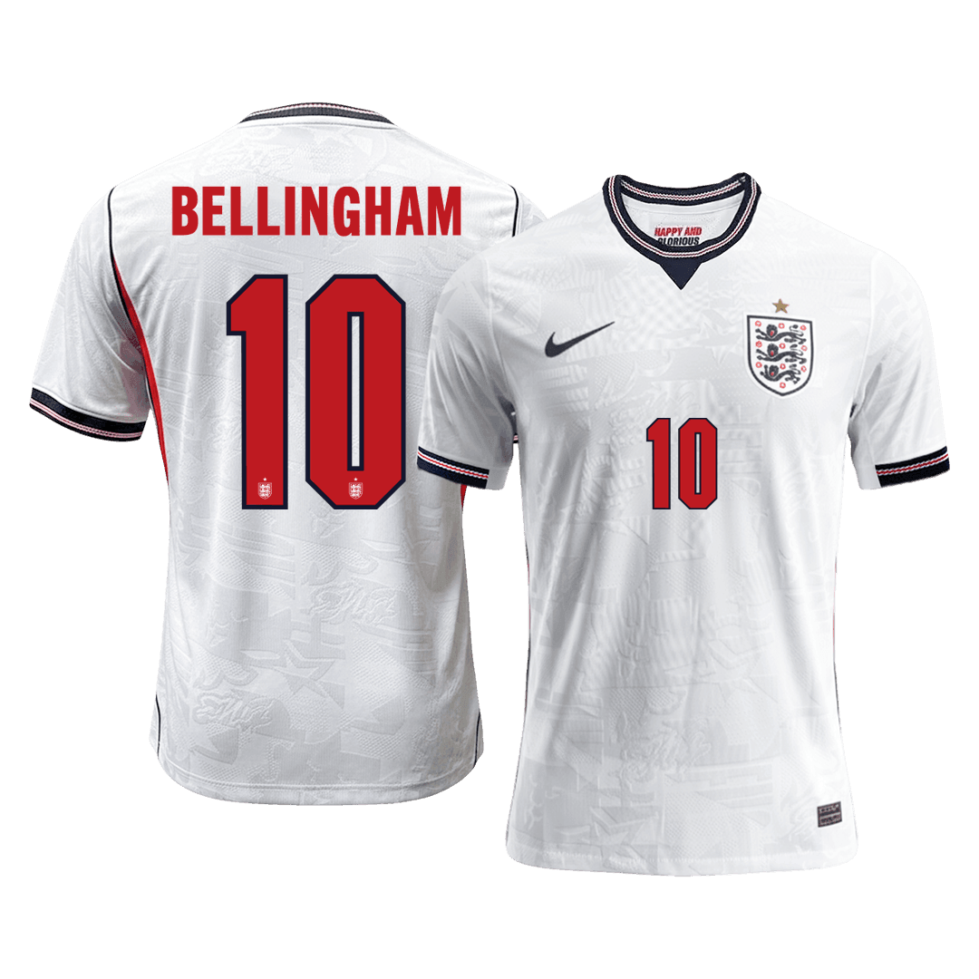 BELLINGHAM #10 Men's England World Cup 2026 Player Version Home Soccer Jersey - Slim Fit